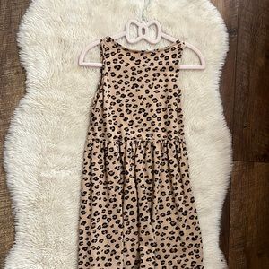 Little girls cheetah print dress size 6/7.